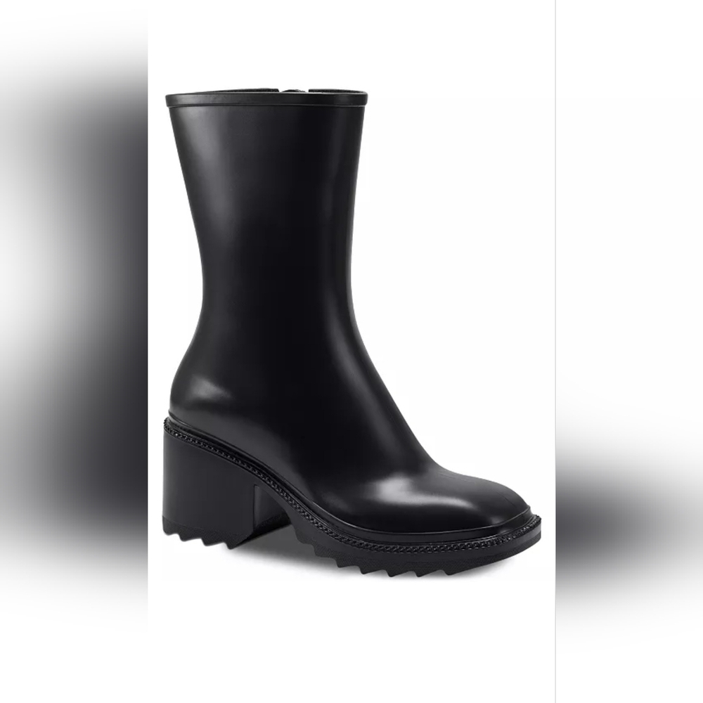 INC International Concepts Black Chunky Heel Boots